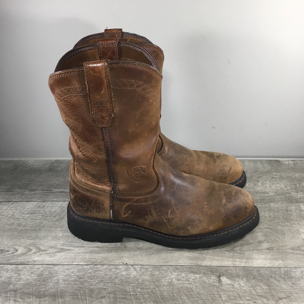 Ariat 10002449 Sierra Steel Toe Western Leather Men's EH ATS Technology Boots 9